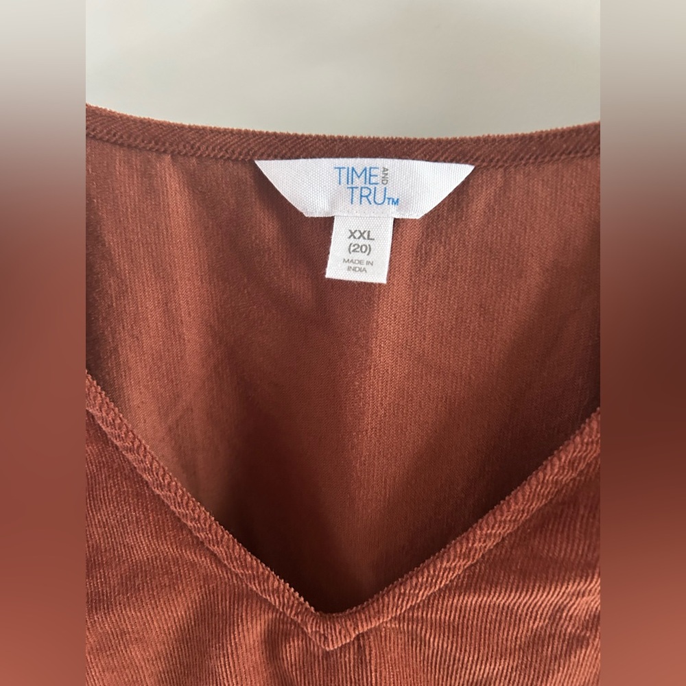 TIME AND TRUE Corduroy Longsleeve Dress XXL (20) NWT - Picture 3 of 9